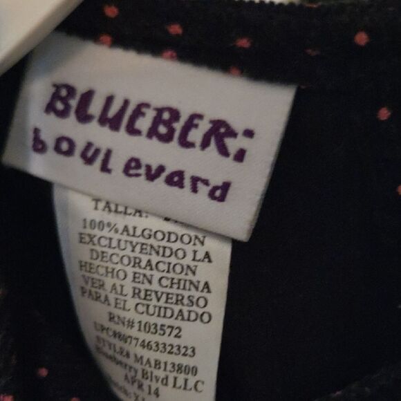 ToddlerBlueberi Boulevard Black Dress with Pink Dots - Picture 2 of 5